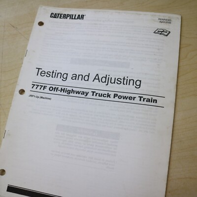 777F CAT Dump Truck POWER TRAIN TESTING ADJUSTING Shop Repair service manual