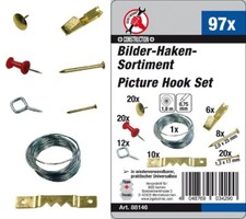BGS DIY Picture Hook Assortment 97-Piece | 88146