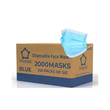 Soft & Breathable 2000,Count Face Masks, Ideal for Work & Home Use