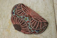 Beaded Purse or Clutch Antique vintage French beautiful shape bead pattern bag
