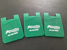 (3) Silicone Stick on Your Phone Card Holder Advertising Items