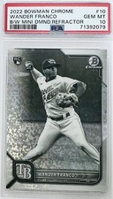 2022 Bowman Chrome Wander Franco RC B&W Mini Diamond Refr Rookie #/199 PSA 10 💎