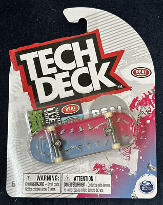Tech Deck Real Ishoo skateboard Skate Fingerboard Rare mint on card pink blue