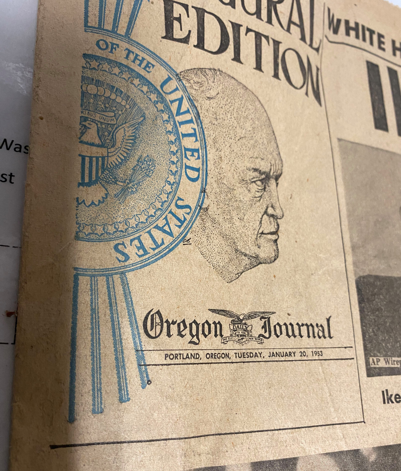 1953 Inaugural Edition Oregon Journal Newspaper Eisenhower Nixon | eBay