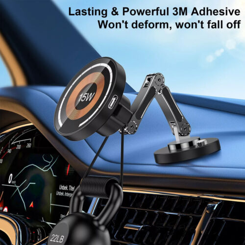 New for 15W Magsafe Car Mount Charger,Universal Iphone Magnetic Wireless Car - Picture 11 of 17