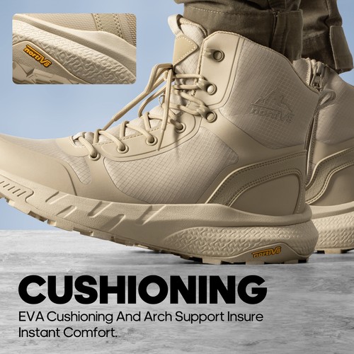 Herren Militärstiefel 8" leichte seitliche Reißverschluss taktische Stiefel Motorradstiefel - Bild 28 von 30