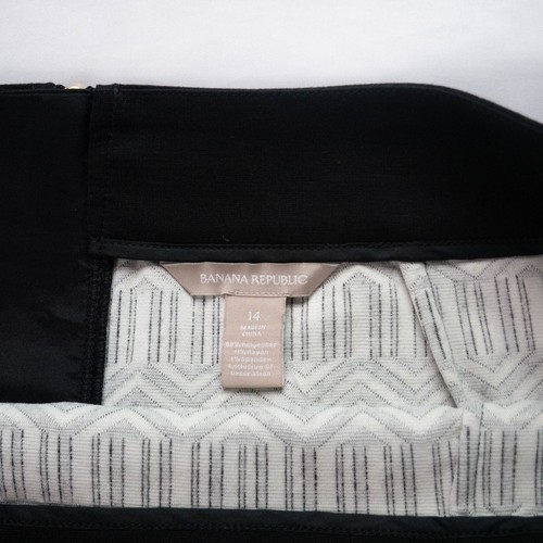 Banana Republic Women's B&W Geometric Knit Jacquard Pencil Skirt Size 14 - Picture 5 of 12