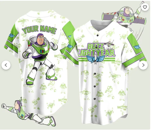 Buzz Lightyear 3D Baseball Jersey Shirt
