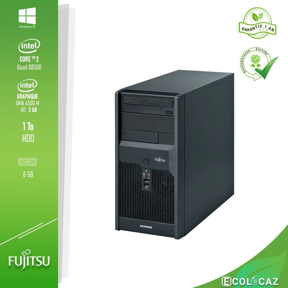 ESPRIMO 2560 Intel Core 2 Quad CPU Q8300 Intel GMA 4500M HD - Photo 2/3