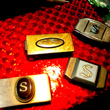 Beautiful Vintage Initial S Tie Slide