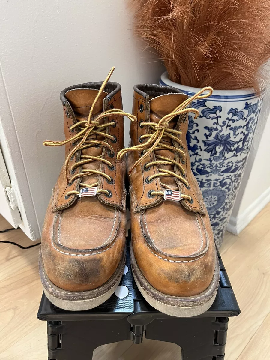 red wing moc toe boot size 9D