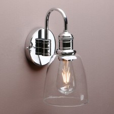 5.6" CLOCHE GLASS SHADE RETRO INDUSTRIAL BATHROOM WALL LAMP SCONCE Edison LIGHT