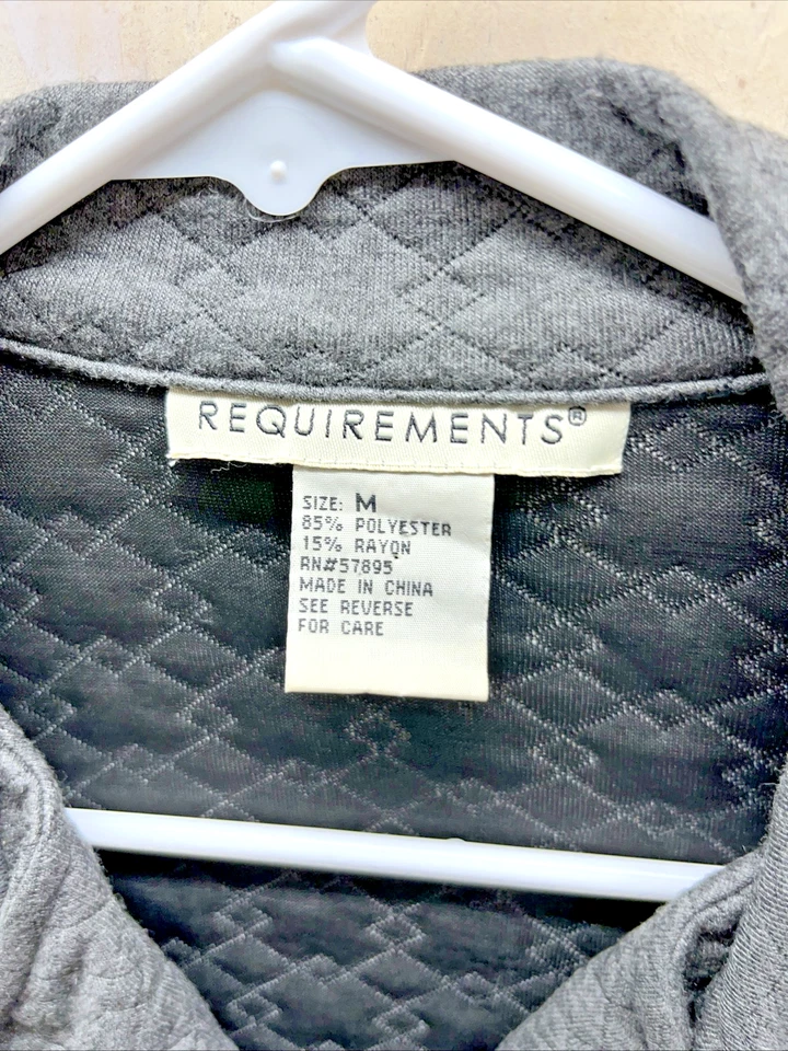 Requirements Gray Jacket Blazer Womens Sz. M Formal Business Casual - Image 2 of 4