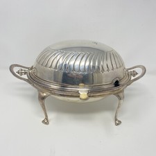 Antique A.E Poston & Co LTD Lensdale Plate Rotating Dome with Tray A561