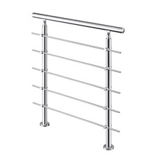 Stainless Steel Handrail Outdoor&Indoor 5 cross bars Balustrade Stair Grab Rail