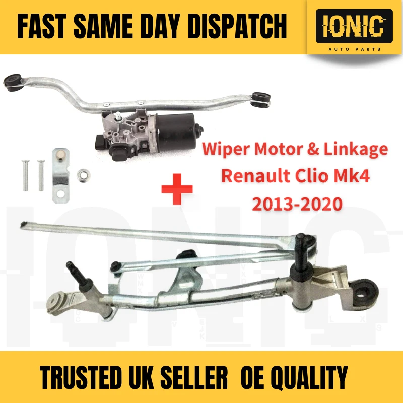 Front Windscreen Wiper Motor & Linkage for Renault Clio MK4 2013–2019 RHD