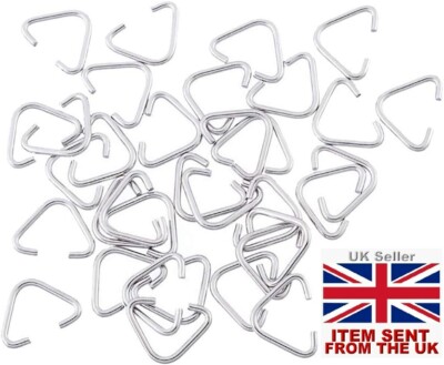 Triangle Open Jump Ring Silver Bail Link Connectors Keyring - Main Image