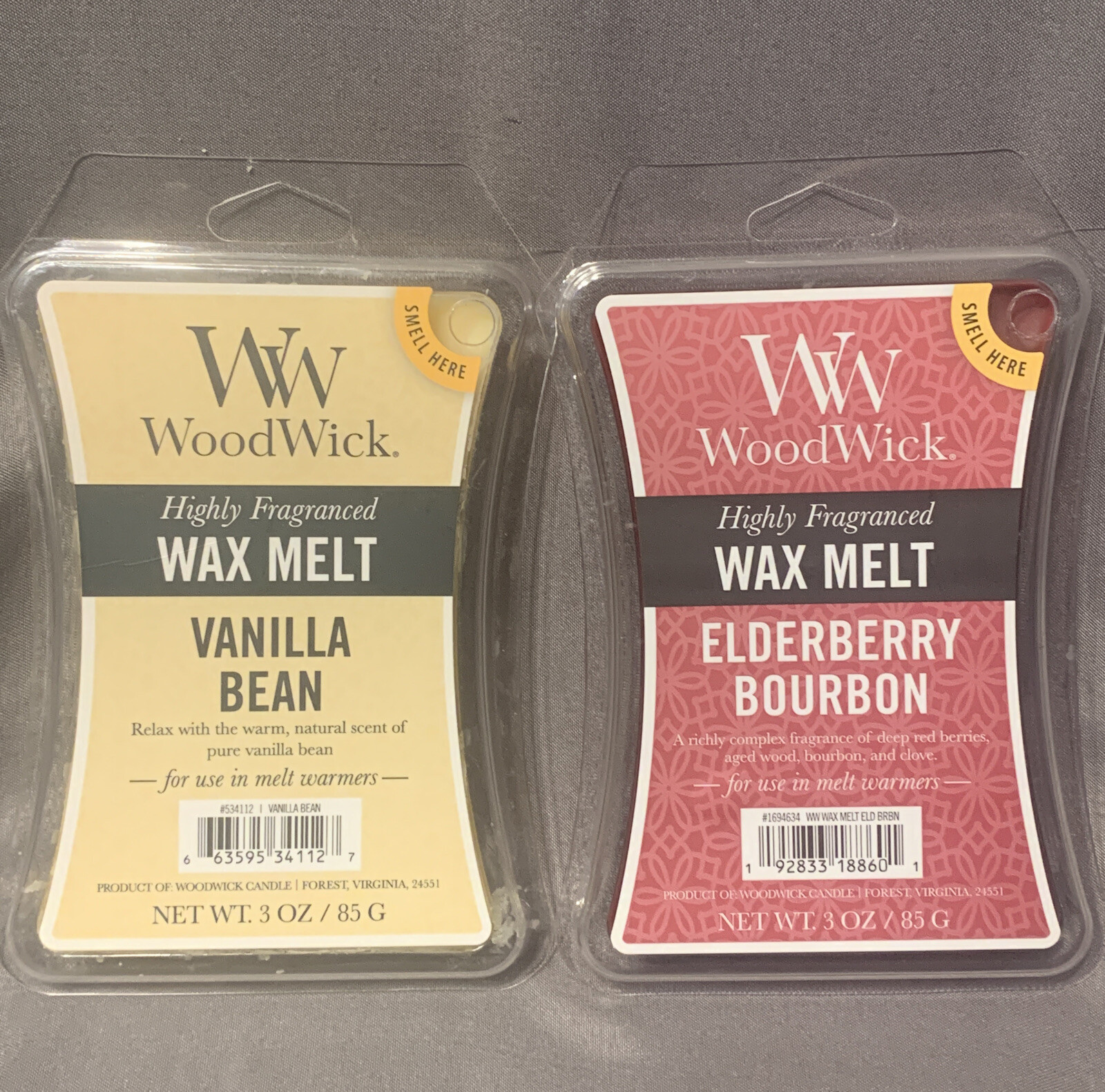 WoodWick Wax Melts Vanilla Bean & Elderberry Bourbon eBay