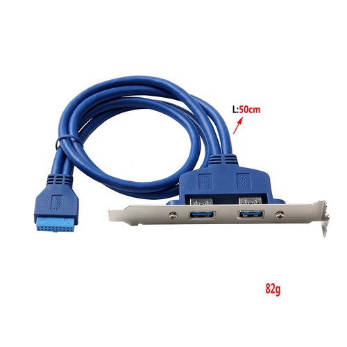 19pin 20Pin Motherboard Header Female to 2x USB 3.0 Female Panel Mount Cable - 第 2/7 張圖片