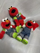 1999 Let's Pretend ELMO plush moving and talking interactive toy 3 Dolls