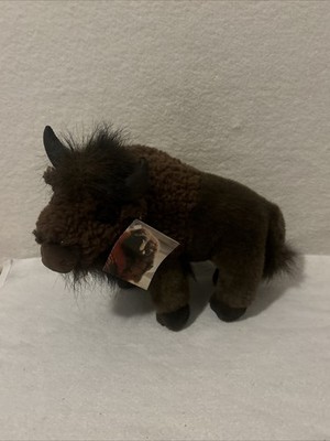 BUFFALO BILL PLUSH Stuffed Animal Brown Bison  C R E S 12'' VTG AURORA W Tag