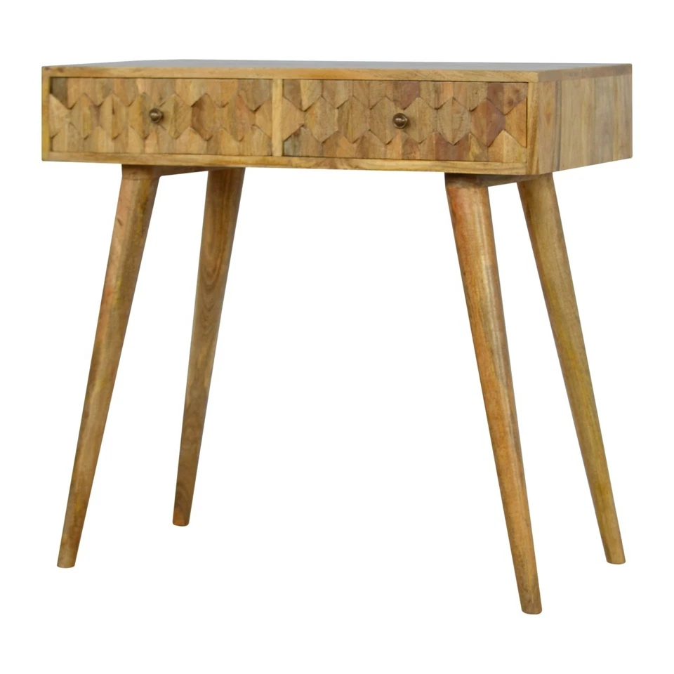 Mid Century Modern Style 2 Drawer Writing Desk - Image 3 of 4