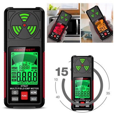 LCD 3 in 1 EMF Meter Electromagnetic Radiation Detector Radiation Tester