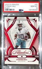 PSA 10 2024 Panini Flawless Tyreek Hill Ruby /20 Dolphins