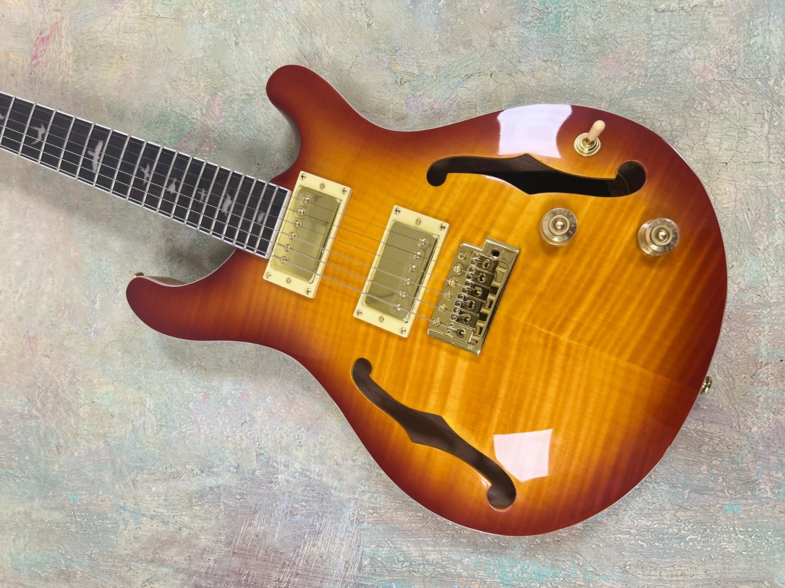 US Warehouse PRS Electric Guitar 2H Pickups Flame Maple Top