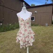 Forever 21 Floral Tiered Cutout Mini Dress – NWT