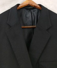NEW 48L JOS.A.BANK Sport Coat Men's Black 100 Cashmere Blazer 2 Button Jacket