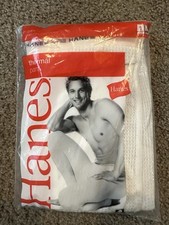Vintage 2005 Hanes Thermal Pant Men's M 34-36 Cotton Polyester