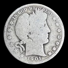 1901 Barber Silver Half Dollar