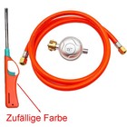 1,5M Gasschlauch  Druckminderer 50mbar Gasregler Regler Gasminderer+Gasanzünder