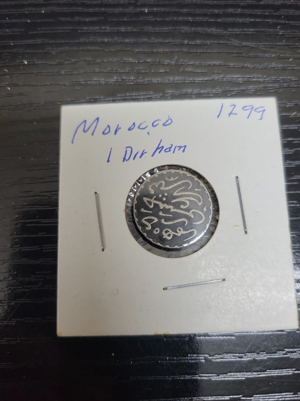 1882 (1299) Morocco 1 Dirham World Silver Coin