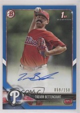 2018 Bowman Prospect Auto Blue 59/150 Trevor Bettencourt #PA-TB Auto 0w8