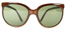 259 New Vintage Vuarnet 002 Cat Eye Brown Sunglasses PX3000 Green Mineral lens