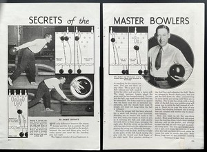“Secrets of the Master Bowlers” by Mort Lindsey 1935 Billy Knox ~ George Jarrett