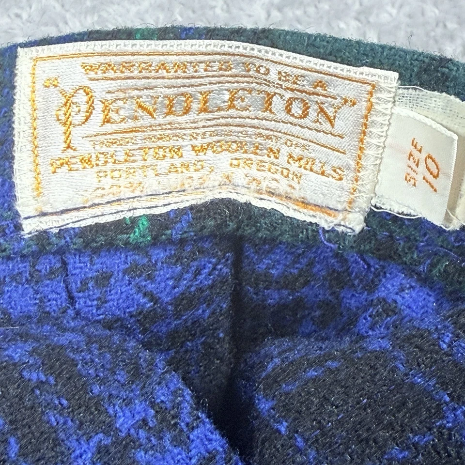 Falda Pendleton Mujer Talla 10 Lana Baird Tartán Plisada Falda Escocesa Azul **LEER** Foto 2 de 4