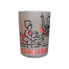 Vintage Florida Souvenir Frosted Shot Glass N...