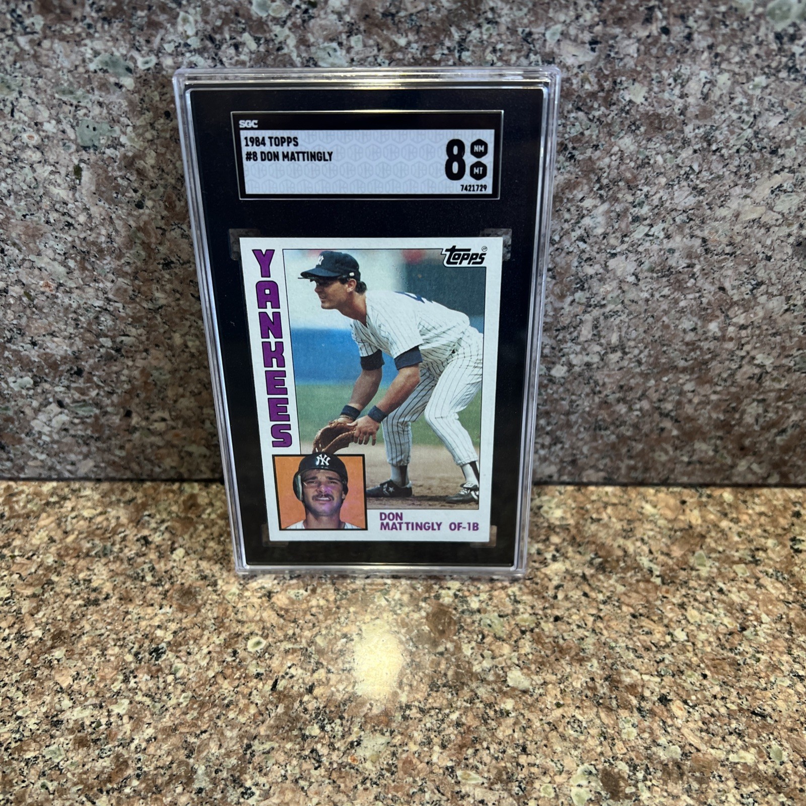 1984 Topps #8 Don Mattingly New York Yankees RC Rookie SGC 8 NMMT