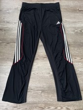 Adidas Warm Up Pants Mens Medium Black Three Stripes