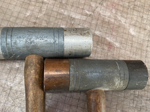 2 VTG S.W. Southwest Co Copper Aluminum Face 1-1/8" Mallet Hammers Gunsmith Tool - Picture 3 of 19