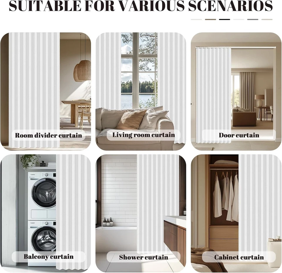 Puerta de acordeón plegable invisible Blackout puerta de acordeón interior puerta magnética Foto 4 de 4