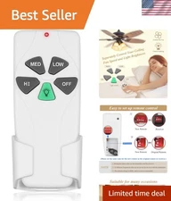 Elegant 3-Speed Ceiling Fan Remote Control with Light Dimmer & Wall Mount