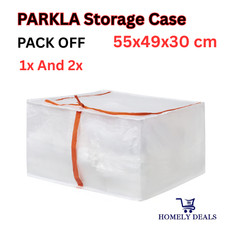 IKEA PARKLA Storage Case Box 55x49x30cm Clothes Bedding Organiser Underbed Bag