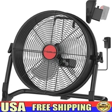 12 Inch Battery Fan High Velocity Adjustable Speed Portable Outdoor Use