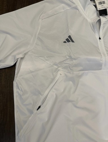 NWT Adidas Sideline Short Sleeve 1/4 Zip Pullover Mens 3XL Jacket Windbreaker ๐ฅ - Picture 2 of 6