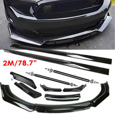 For Ford For Mustang Front Bumper Lip Chin Spoiler Splitter Side Skirt Body Kit