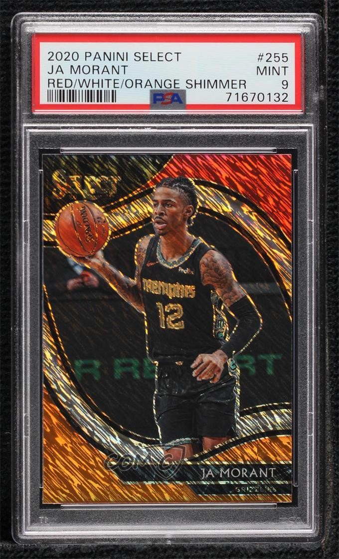 2020 Select Courtside Red White Orange Shimmer Prizm Ja Morant PSA 9 MINT 0b3o